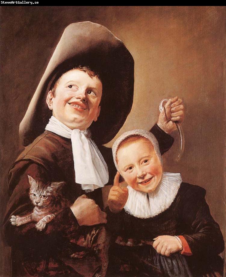 Judith leyster A Boy and a Girl with a Cat and an Eel